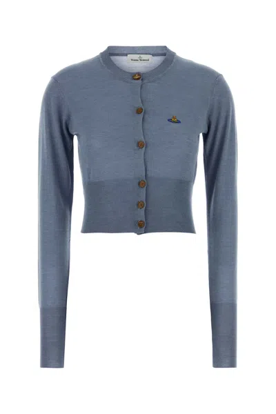 Vivienne Westwood Cerulean Blue Wool Bea Cardigan