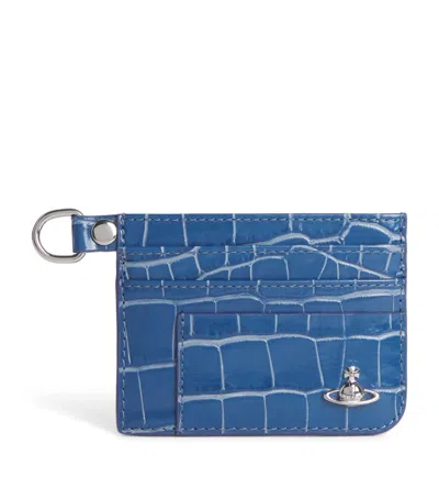Vivienne Westwood Chain Card Holder In Purple