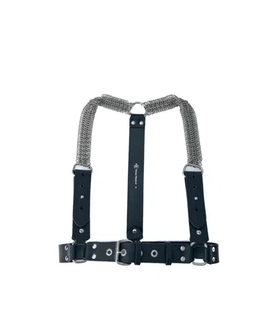Vivienne Westwood Chain Detail Buckled Harness Belt In Black