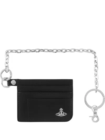 Vivienne Westwood Chain-embellished Cardholder In Black