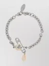 Vivienne Westwood Chain Link Bracelet Pearl Charm