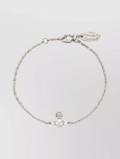 Vivienne Westwood Chain Link Bracelet Pearl Detail