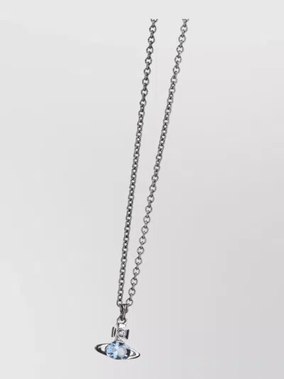 Vivienne Westwood Chain Link Pendant Necklace Refined Design In Metallic