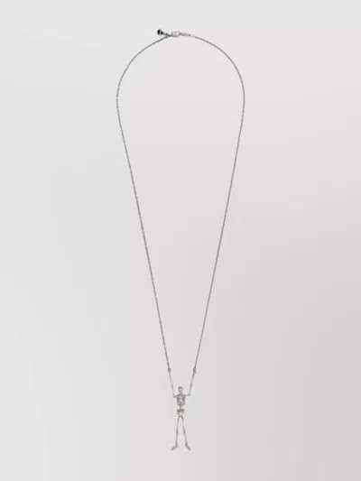 Vivienne Westwood Chain Necklace Skeleton Pendant In Neutral