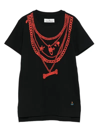 Vivienne Westwood Chain-print T-shirt In Black