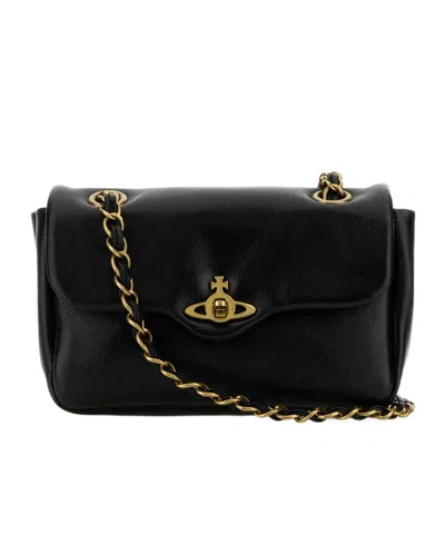 Vivienne Westwood Chain Shoulder Bag In Black
