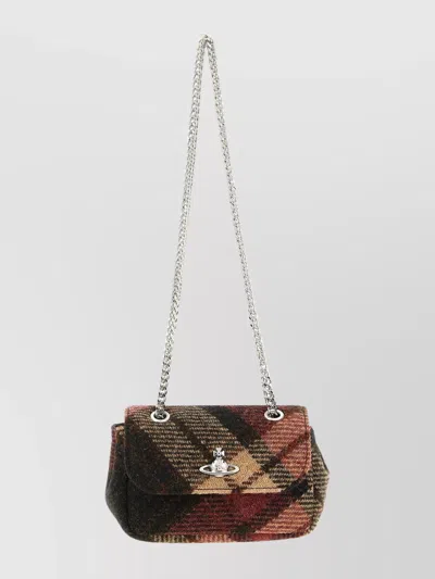 Vivienne Westwood Chain Strap Small Plaid Shoulder Bag