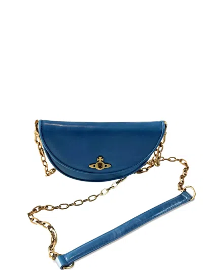 Vivienne Westwood Chain Tote Bag In Blue