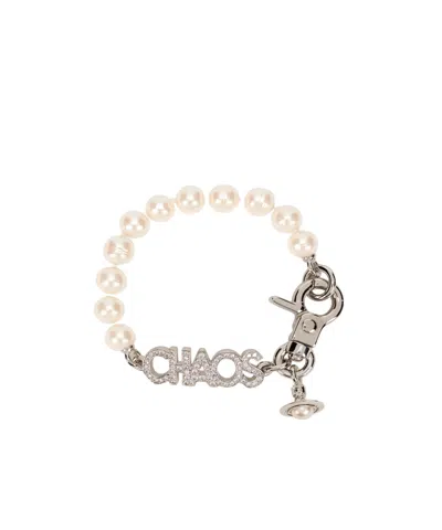 Vivienne Westwood Chaos Orb Bead Bracelet In Gray