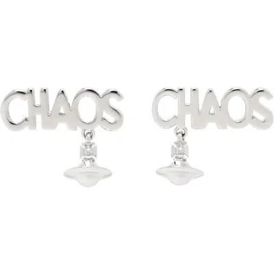 Vivienne Westwood Chaos Stud Earrings Silver Women