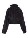 Vivienne Westwood Cropped Bomber Jacket Hood Removable In Negro
