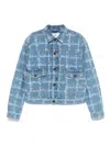 Vivienne Westwood Marlene Jacket Laser Denim Vw-grid-blue Xl Men In Light Wash