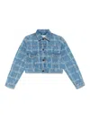 Vivienne Westwood Cropped Indigo Blue Jacket With Flap Pockets In Blue