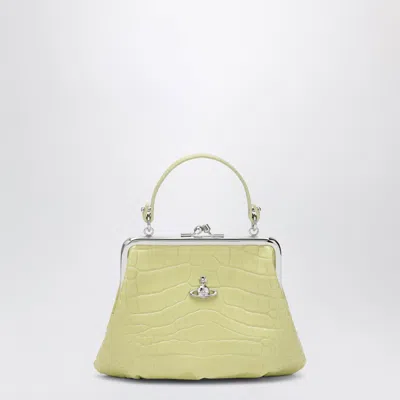 Vivienne Westwood Charm Bag In Lime Croc-effect Patent Leather In Green
