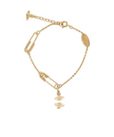 Vivienne Westwood Charm Bracelet In Yellow