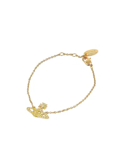 Vivienne Westwood Charm Bracelet In Yellow
