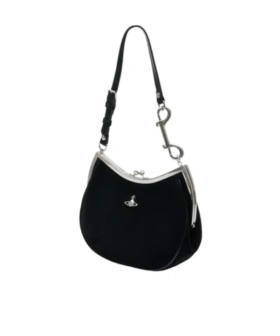 Vivienne Westwood Charm Frame Purse In Black