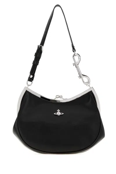 Vivienne Westwood Charm Frame Purse In Black