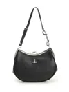 Vivienne Westwood Leather Charm Frame Purse Shoulder Bag In Black