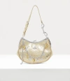 Vivienne Westwood Charm Frame Purse Metallic Crinkle Gold In Gold