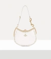 Vivienne Westwood Charm Frame Purse Mini Croc-embos Foil White In White