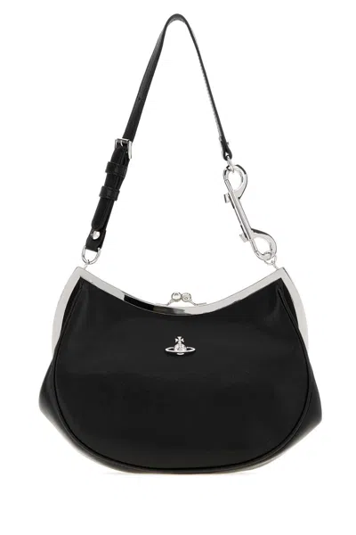 Vivienne Westwood Charm Frame Purse In Black