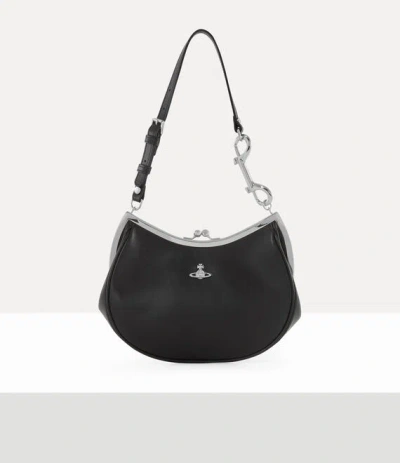 Vivienne Westwood Charm Frame Purse Supple Leather Black