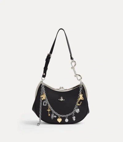 Vivienne Westwood Charm Frame Purse Supple Leather Black
