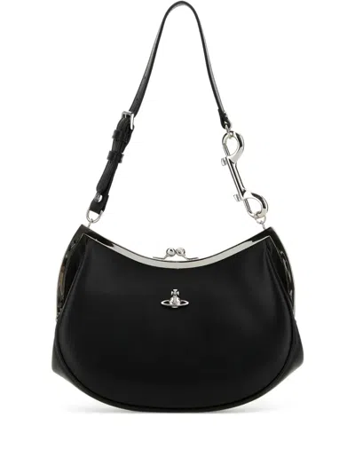Vivienne Westwood Charm Frame Shoulder Bag In Black