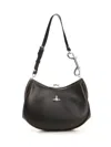 Vivienne Westwood Charm Frame Purse Supple Leather Black In Black