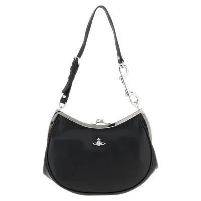 Vivienne Westwood Charm Frame Shoulder Bag In Black