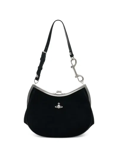 Vivienne Westwood Charm Frame Shoulder Bag In Black