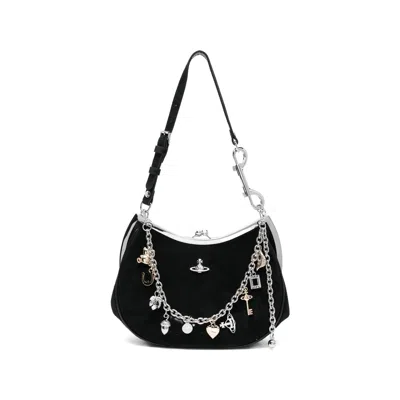Vivienne Westwood Charm Frame Shoulder Bag In Black