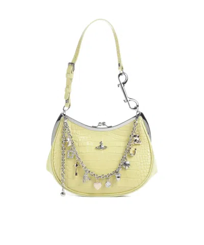 Vivienne Westwood Charm Frame  Shoulder Bag In Yellow