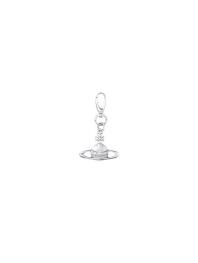 Vivienne Westwood Charm Logo "orb" In Silver
