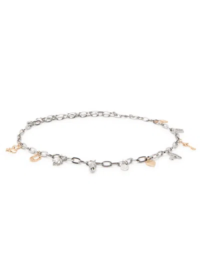 Vivienne Westwood Charm Silver-plated Chain Belt In Metallic