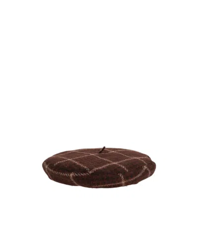 Vivienne Westwood Check Beret In Brown