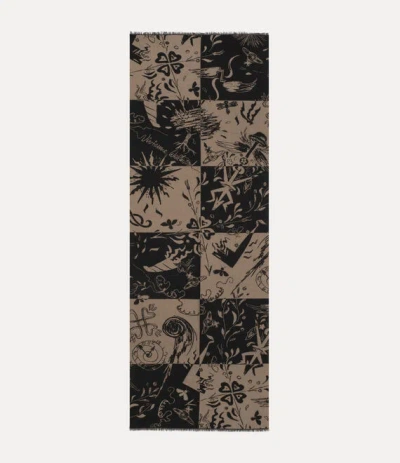 Vivienne Westwood Check Board Stole Black Checkboard Unisex