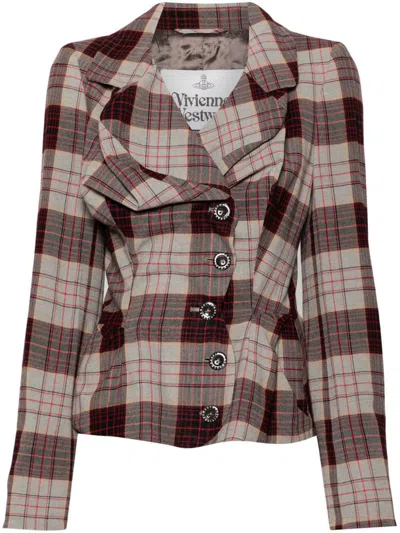 VIVIENNE WESTWOOD VIVIENNE WESTWOOD CHECK DOUBLE-BREASTED JACKET
