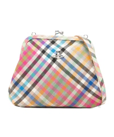 Vivienne Westwood Check Frame Shoulder Bag