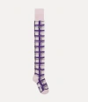 Vivienne Westwood Check Over The Knee Sock Check Over The Knee Purple Os-u Women In Purple
