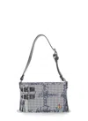 Vivienne Westwood Check Pattern Cotton Shoulder Bag In Grey