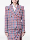 Vivienne Westwood Check-pattern Double-breasted Blazer In Multi