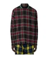 Vivienne Westwood Crewneck Sweater With Plaid Pattern And Button Detail In Brown