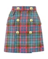 Vivienne Westwood Cut Off Wool Twill Tartan Mini Skirt