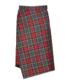 Vivienne Westwood Asymmetric Tartan Midi Skirt In Multi