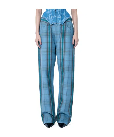 Vivienne Westwood Tartan-check Trousers In Blue