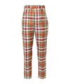 Vivienne Westwood High-waisted Wool Check Trousers In Multicolor