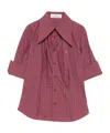 Vivienne Westwood Checkered Fold Cuffs Point Collar Short Sleeves In Multi