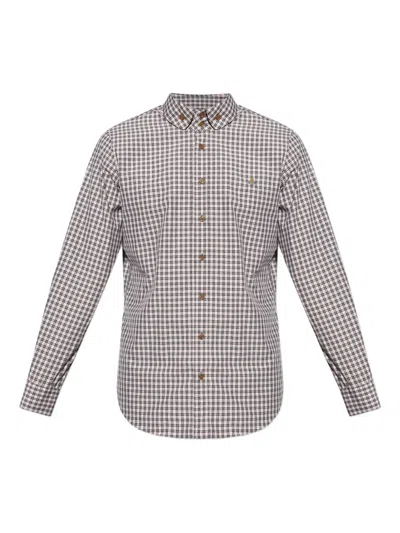 Vivienne Westwood Checked Embroidered-orb Shirt In Multi